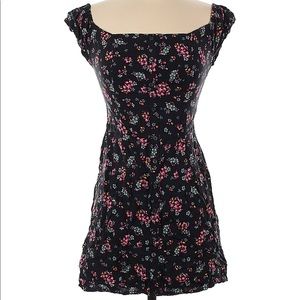 Hollister Black Floral A-Line Dress